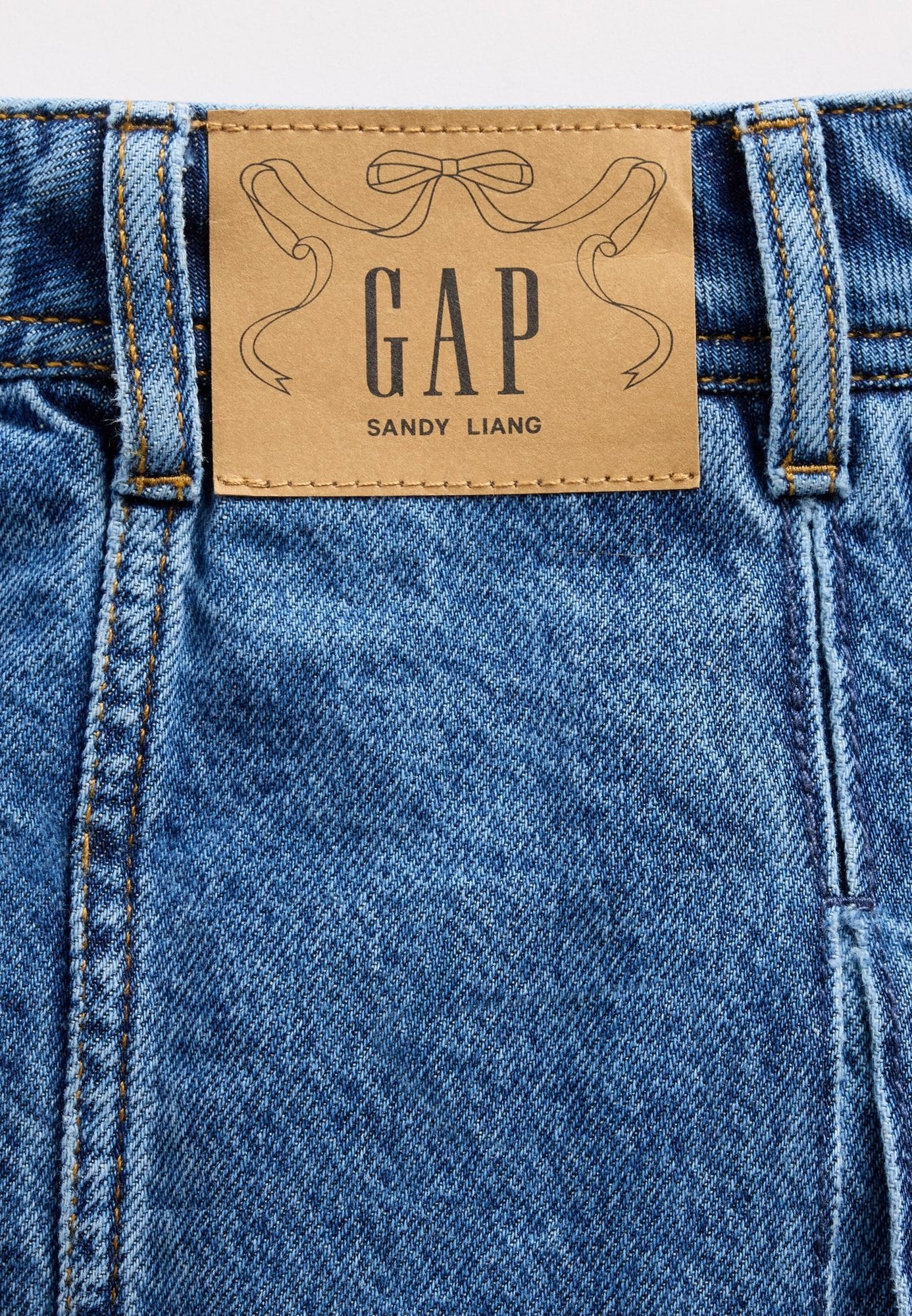 GAP GAP SANDY LIANG PLEATED DENIM MINI SKIRT