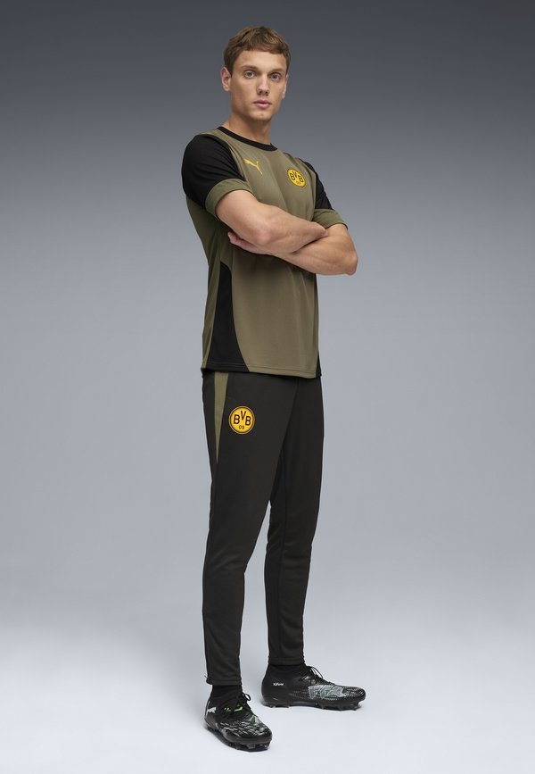 Puma BVB TRAINING PANTS W/ POCKETS - Club wear - black-loden green