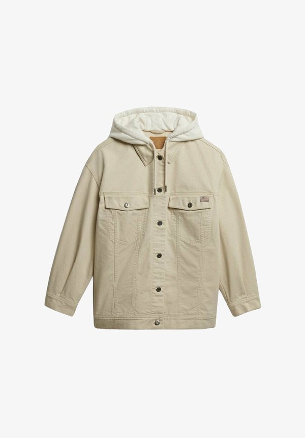 Superdry & Co HOODED TRUCKER  - Summer jacket - oat bran