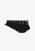 adidas Performance UNISEX 3-STRIPES HALF-CREW CUSHIONED KURZE TENNIS 9 PAAR - Sports socks - black