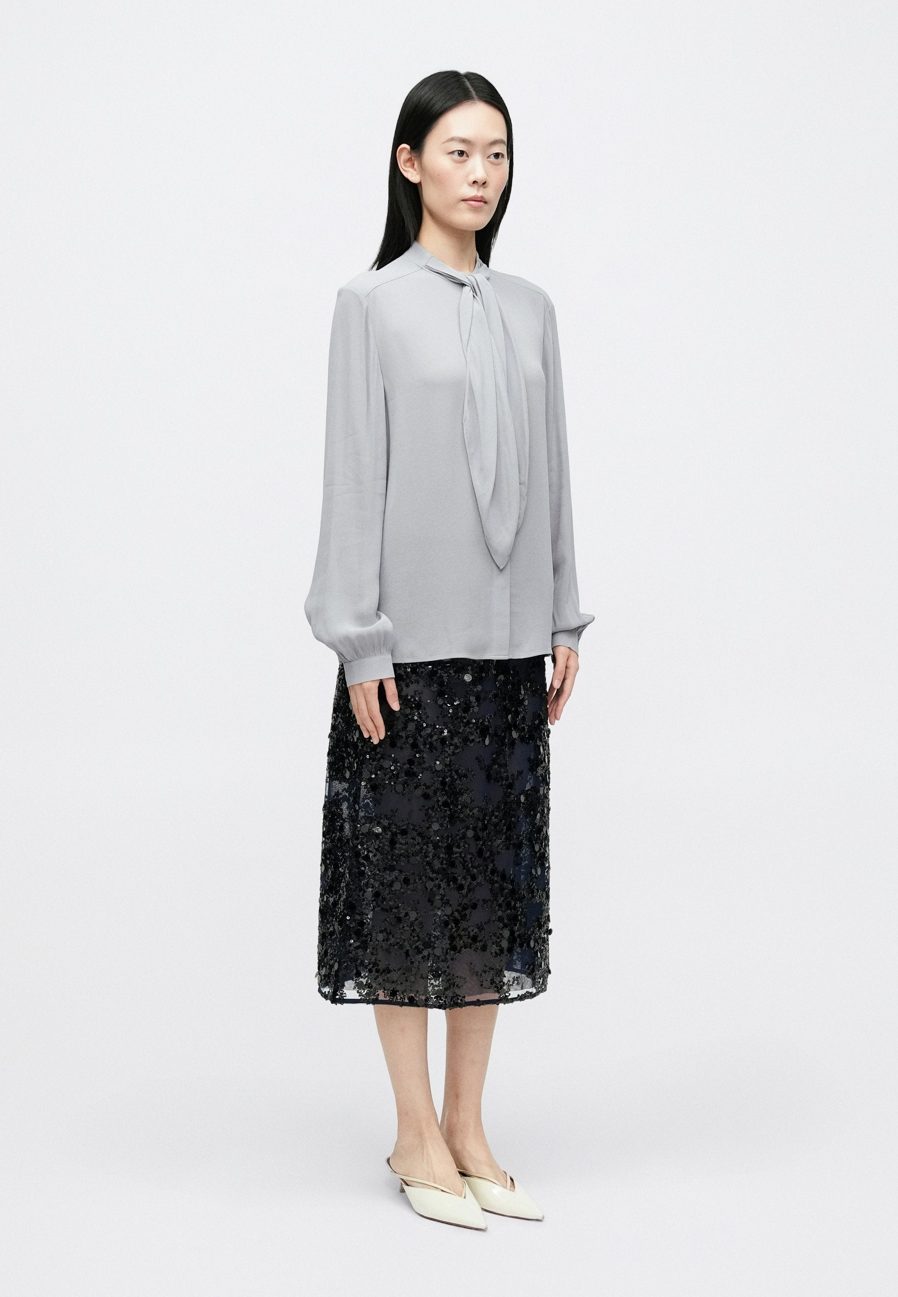 Tory Burch GEORGETTE BOW BLOUSE