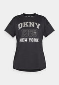 RHINESTUD LOGO DROP SHOULDER SHORT SLEEVE LEGGING TEE Media 1