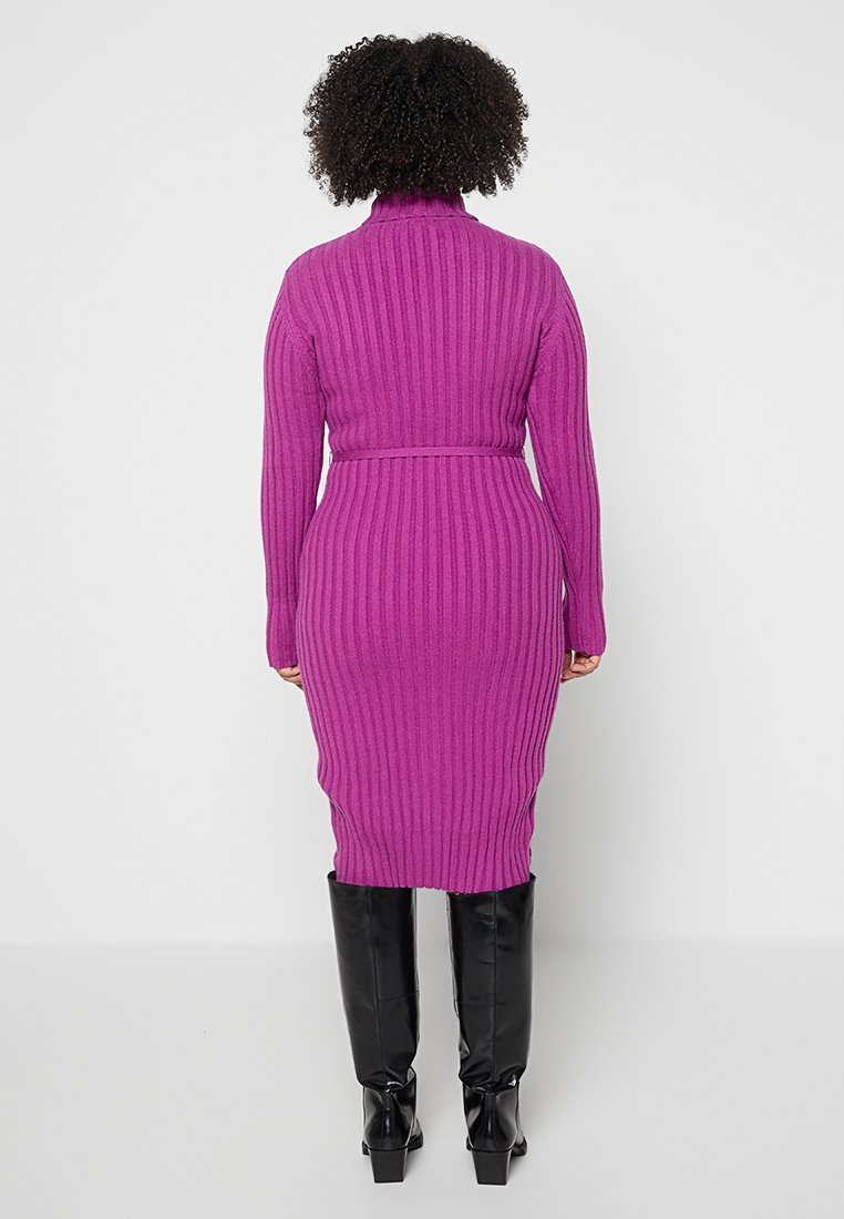 Apart MIDI KNIT DRESS RIB