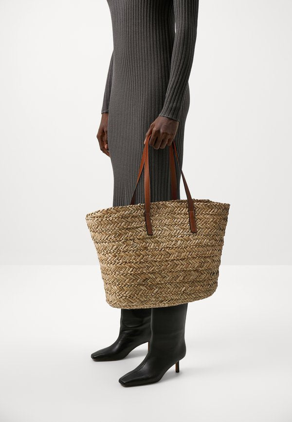 Vero Moda VMEVA BAG - Tote bag - natural/cognac