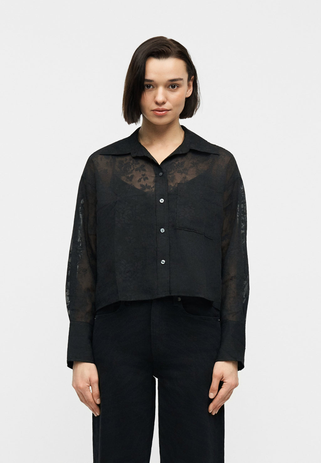 GAP STRAIGHT CROPPED SHIRT
