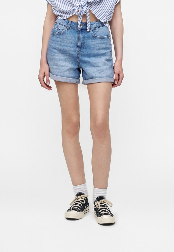 ONLY Denim ONLJOSEPHINE High waist Regular Fit - Denim shorts - light blue denim