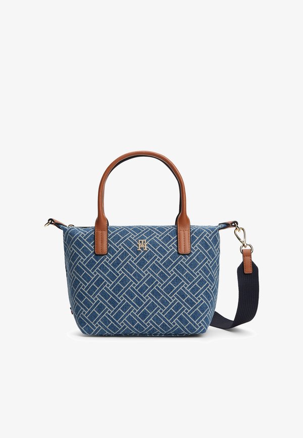 Tommy Hilfiger FLAG DENIM CROSSBODY TOTE BAG - Handbag - blue