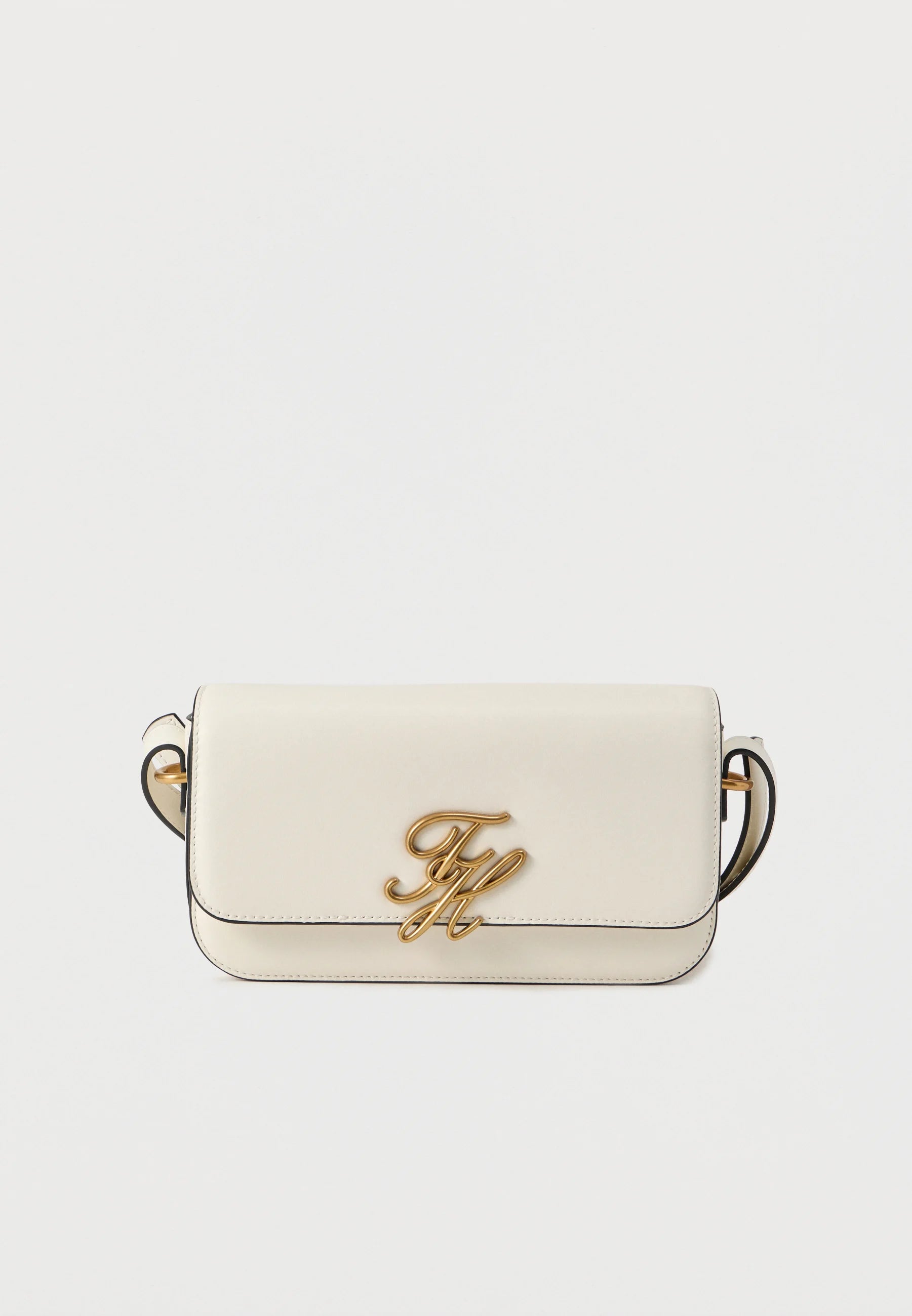 Tommy Hilfiger LEATHER FLAP LOGO PLAQUE CROSSBODY BAG - Cross body bag - soft cream