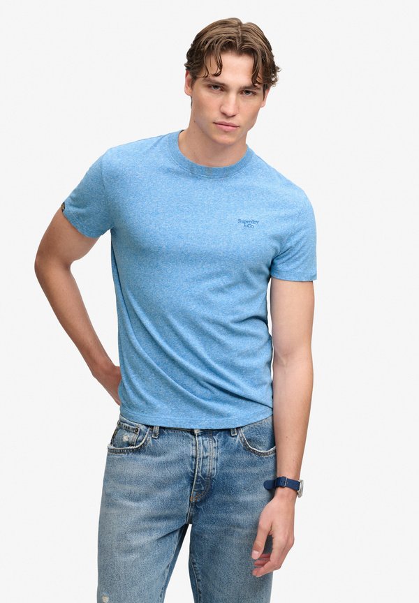 Superdry & Co SUPERDRY ESSENTIAL SERIF LOGO EMBROIDERED T-SHIRT.. - Basic T-shirt - fresh blue grit blue