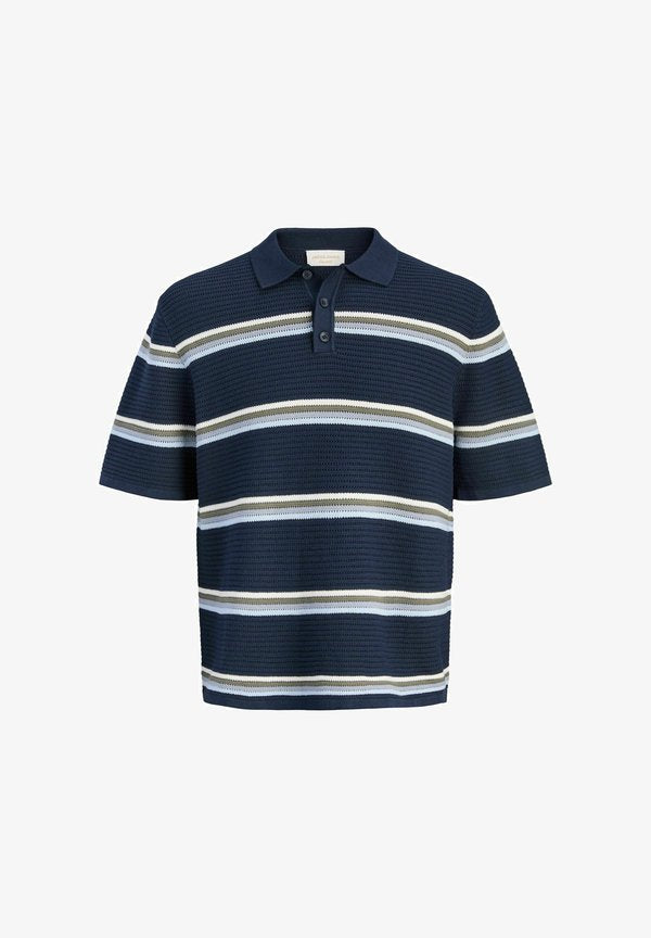 Jack & Jones Knitted Knitted - Polo shirt - sky captain
