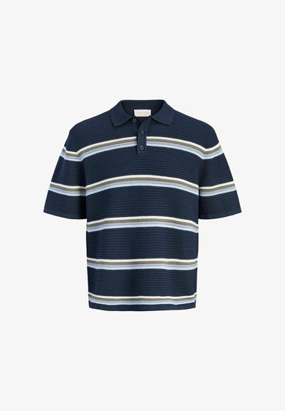 Jack & Jones Knitted Knitted - Polo shirt - sky captain