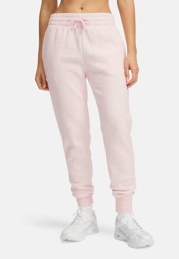 Under Armour RIVAL FLEECE - Tracksuit bottoms - prime pink