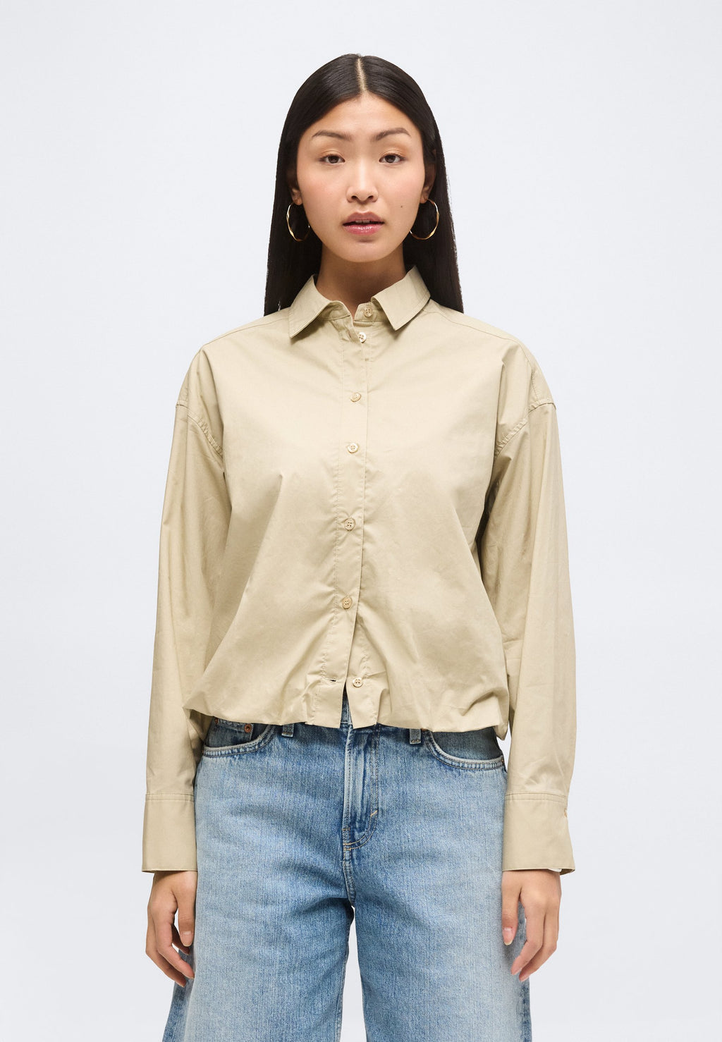 Selected SLWDELIA BUBBLE HEM SHIRT