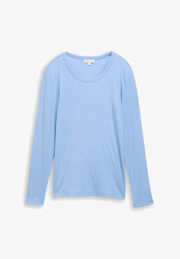 TOM TAILOR BASIC - Long sleeved top - light fjord blue