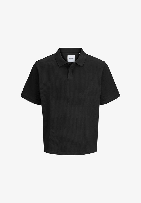 Jack & Jones JJEHARRISON STRUCTURE - Polo shirt - black