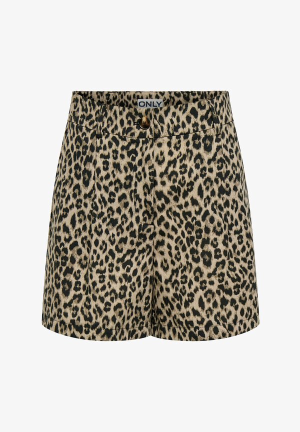 ONLY ONLEMMIA Mid waist Loose Fit - Shorts - black aop:leo