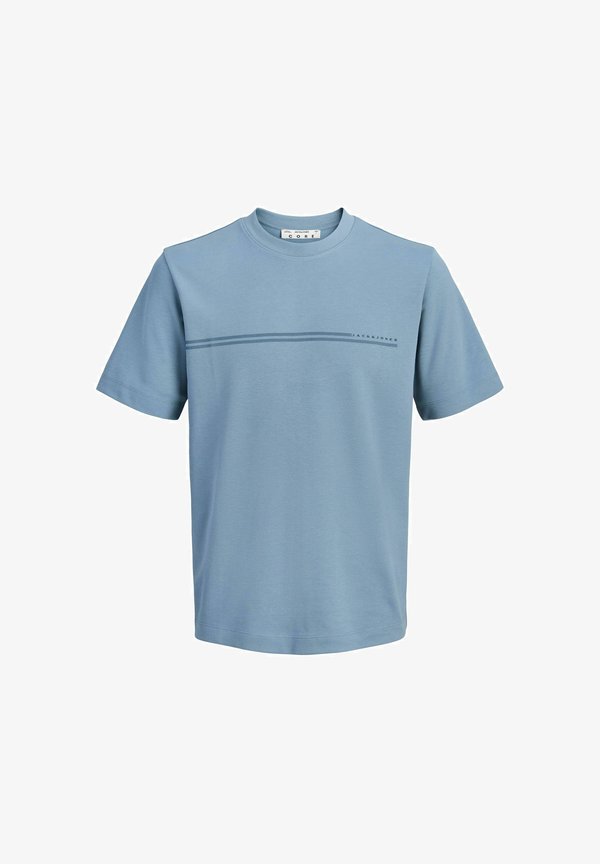 Jack & Jones JCOFUSION CHEST BRAND TEE SS CREW SN - Print T-shirt - blue mirage
