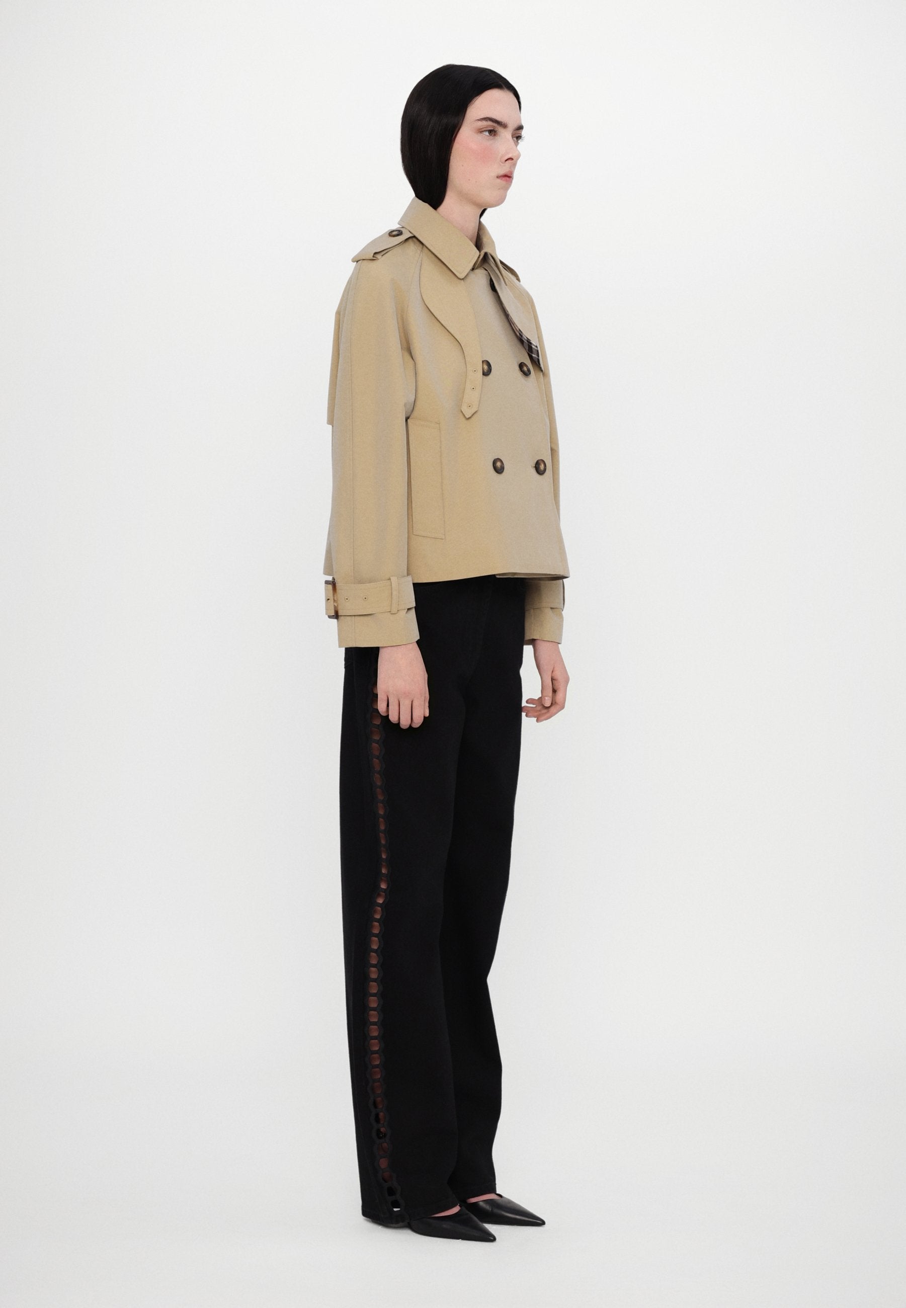 STUDIO ID ISLA SHORT TRENCH COAT