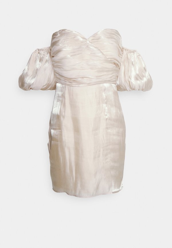 IN THE STYLE TERRIE SWEETHEART NECK PUFF SLEEVE DRESS