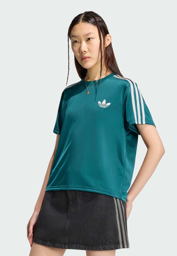 adidas Originals FIREBIRD TEE - Print T-shirt - rich green   grey two