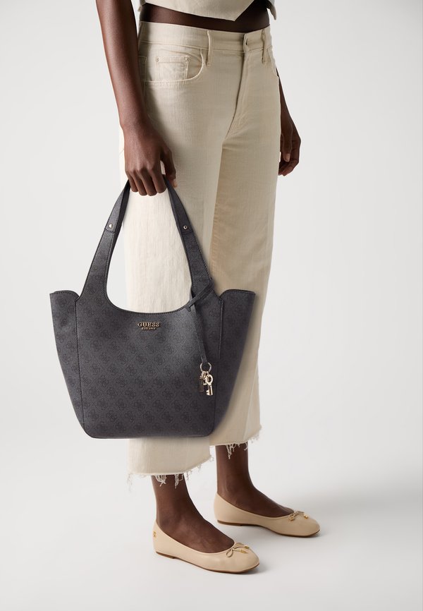 Guess CALISTA TOTE - Handbag - coal logo