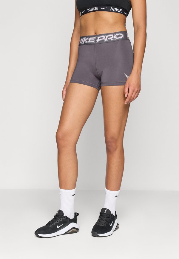 Nike Performance 365 SHORT - Leggings - thunder grey/pink foam/metallic silver-coloured