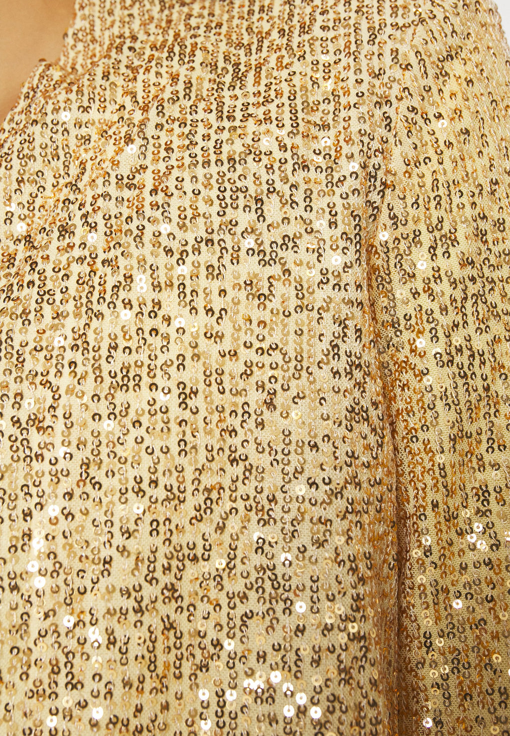 VILA Crop-sleeved sequin