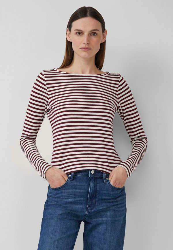 s.Oliver LÄSSIGES MIT U-BOOT-AUSSCHNITT - Long sleeved top - bordeaux