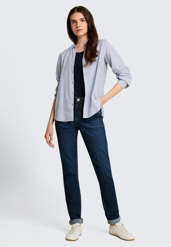 TOM TAILOR TTMAYA TAPERED FIT - Slim fit jeans - clean dark stone blue denim