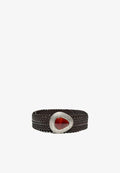 Bershka BRAIDED BELT - Braided belt - dark brown