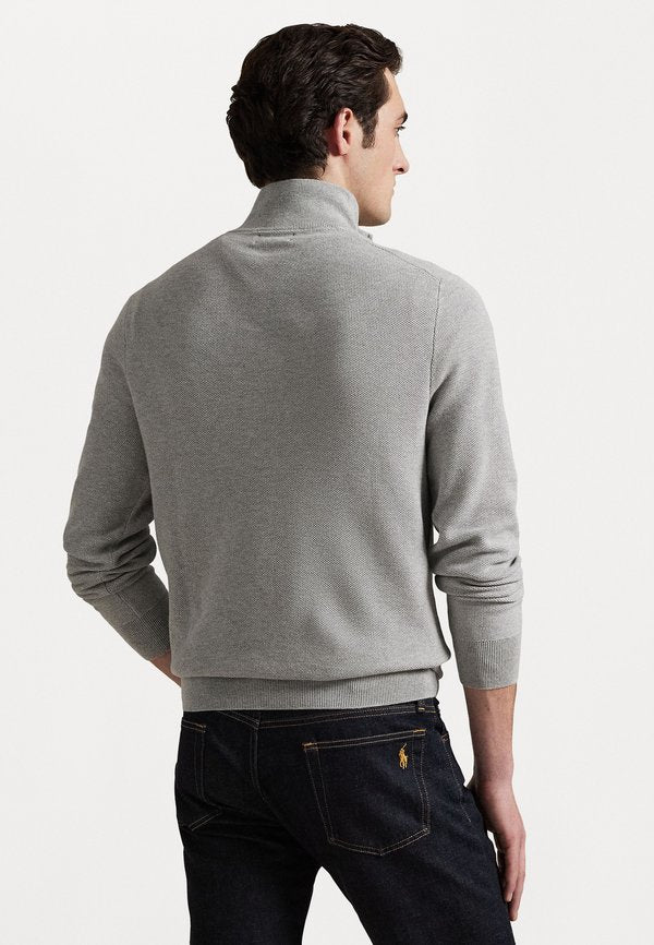 Polo Ralph Lauren MESH KNIT COTTON QUARTER ZIP SWEATER