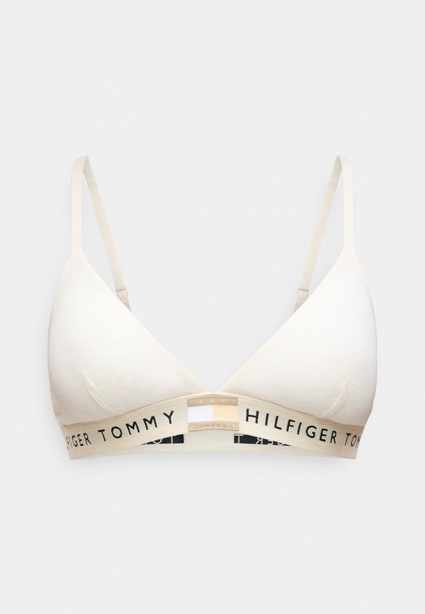 Tommy Hilfiger HERITAGE LOGO REMOVABLE PADDING TRIANGLE BRA - Triangle bra - beige heather