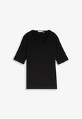 TOM TAILOR TOM TAILOR T-SHIRT BASIC T-SHIRT MIT RUNDHALSAUSSCHNITT - Basic T-shirt - deep black