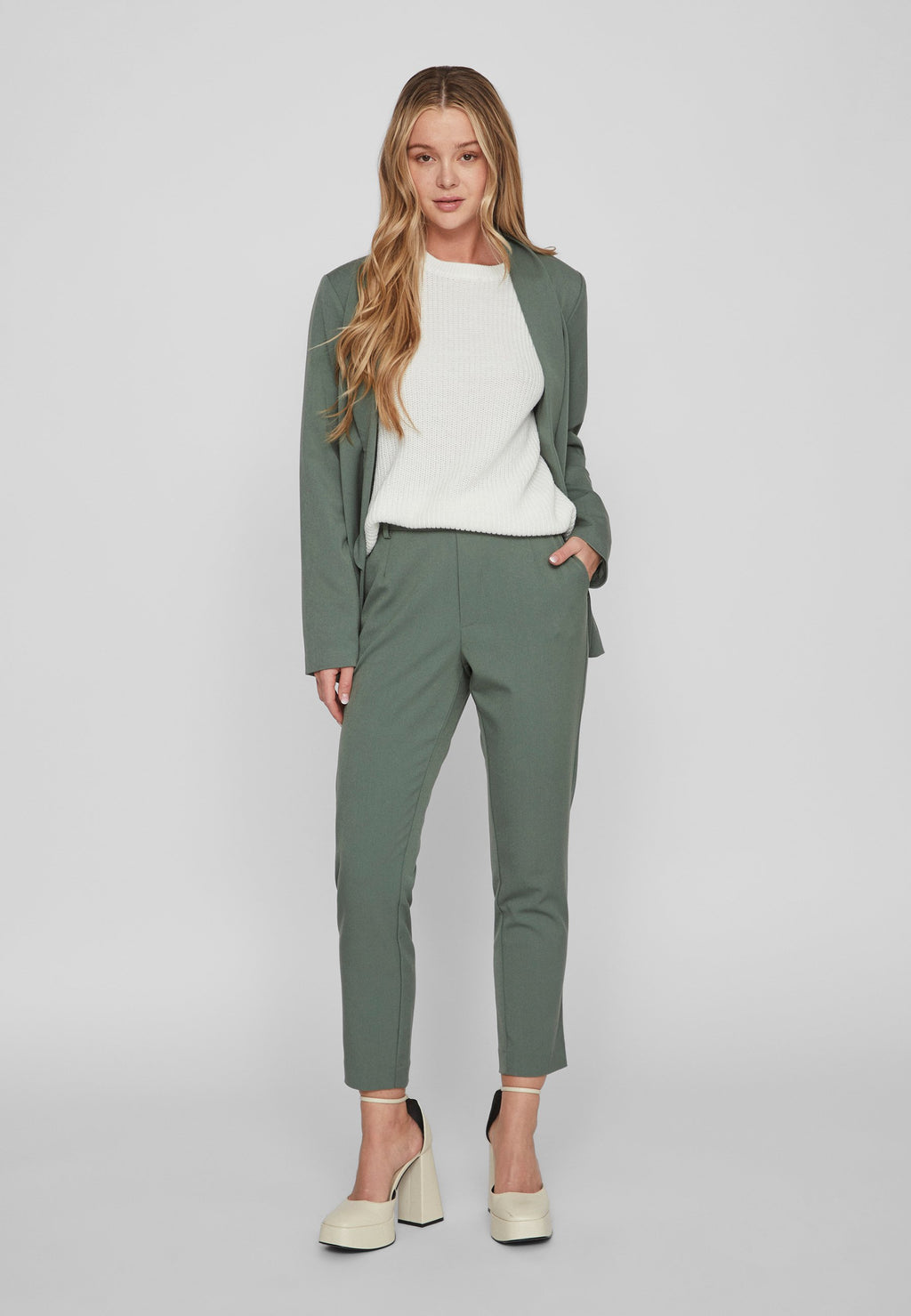 VILA VIVARONE HW SLIM PANT - NOOS