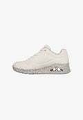 Skechers UNO - Trainers - natural duraleather/ off white leopard trim