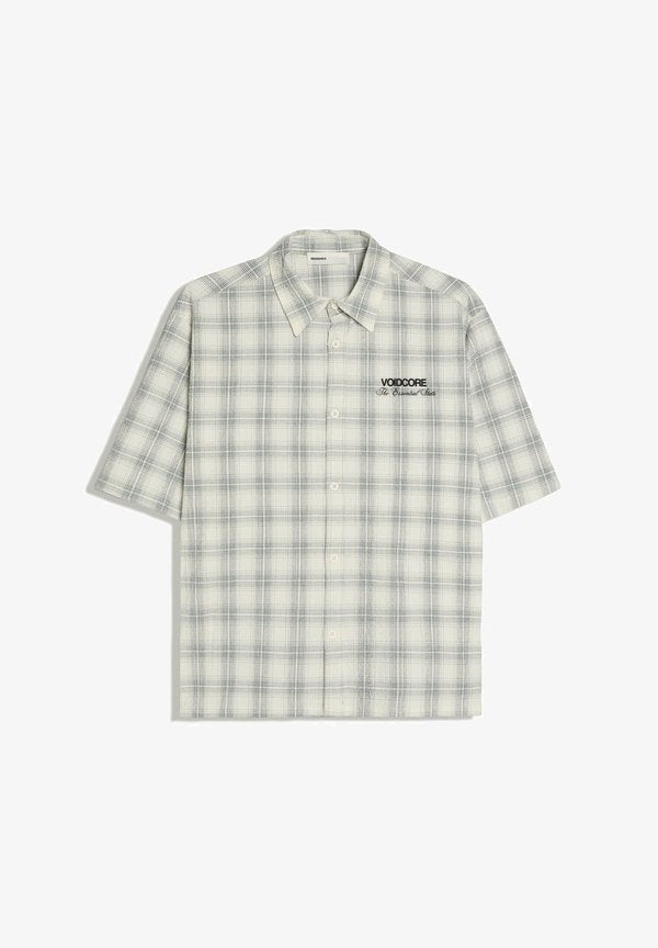 Bershka CHECK SHIRT - Shirt - grey