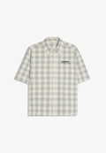 Bershka CHECK SHIRT - Shirt - grey