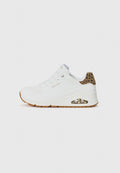 Skechers UNO - Trainers - white/leopard