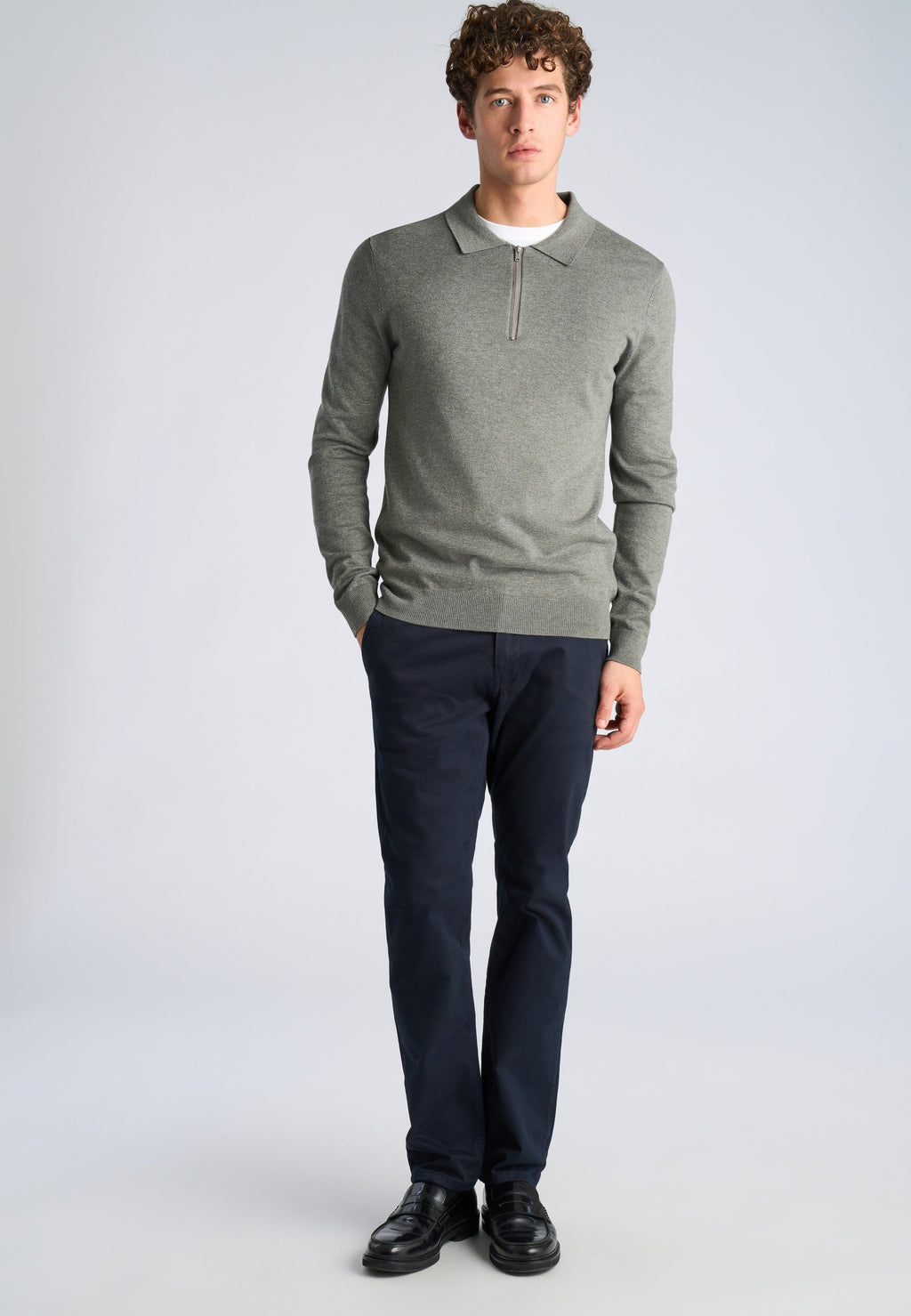ECOVERO L/S ZIP POLO Media 2