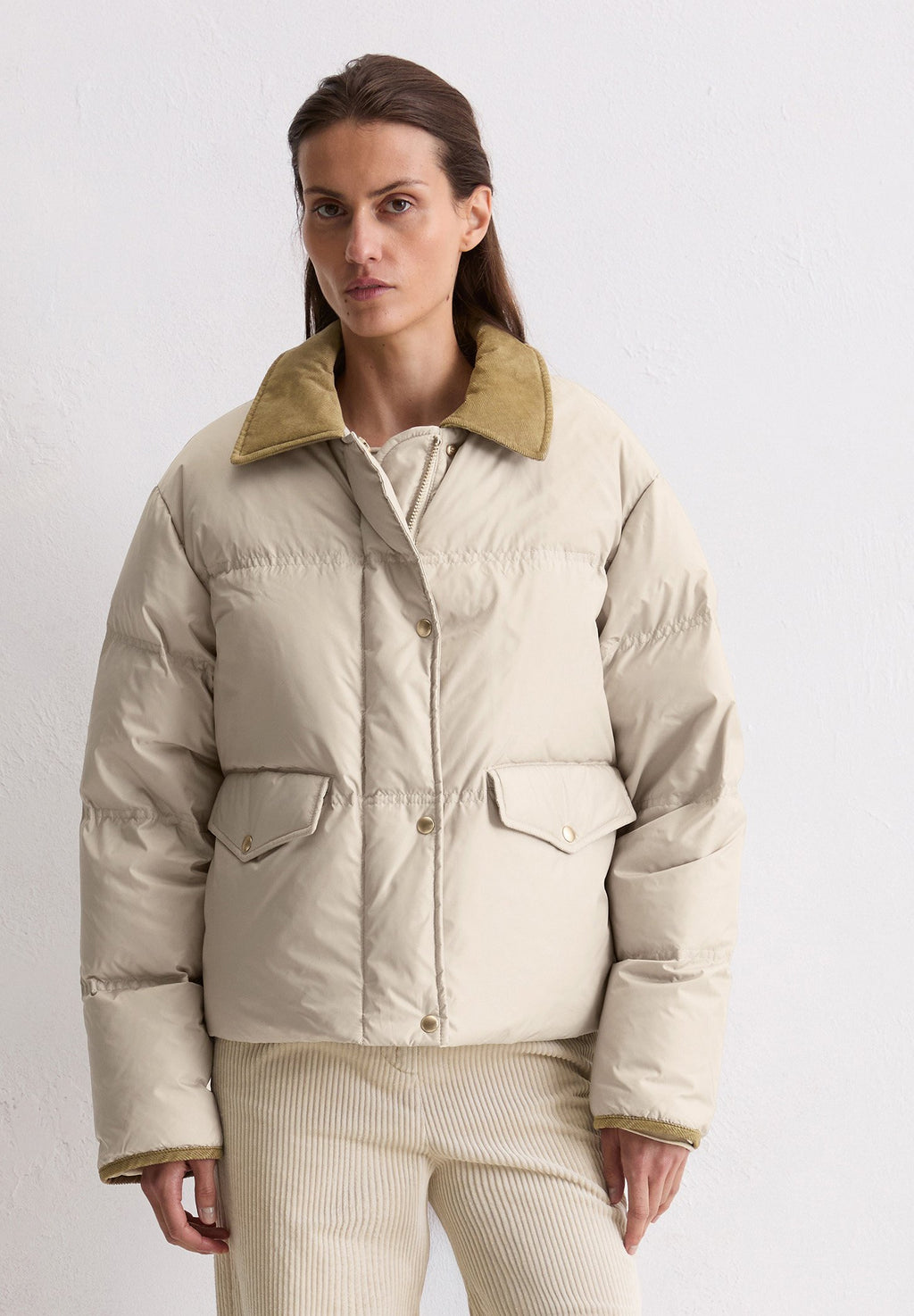 Marc O'Polo JACKET CONTRAST COLLAR FLAP POCKETS