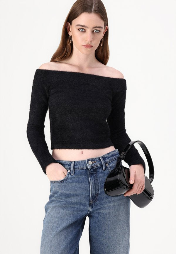 Good American OFF SHOULDER LONG SLEEVE
