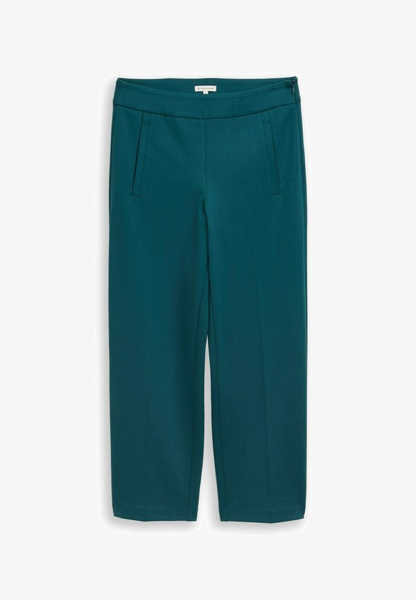 TOM TAILOR MIA STRAIGHT CROPPED  - Trousers - deep meadow green
