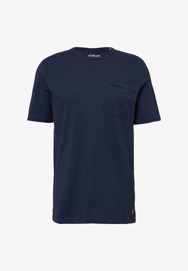 s.Oliver FLAMM UND OFFENEN KANTEN - Basic T-shirt - tiefblau