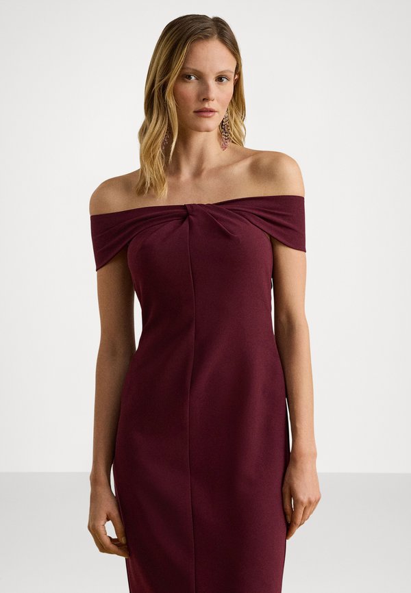 Lauren Ralph Lauren Petite TWIST-FRONT CREPE COCKTAIL DRESS