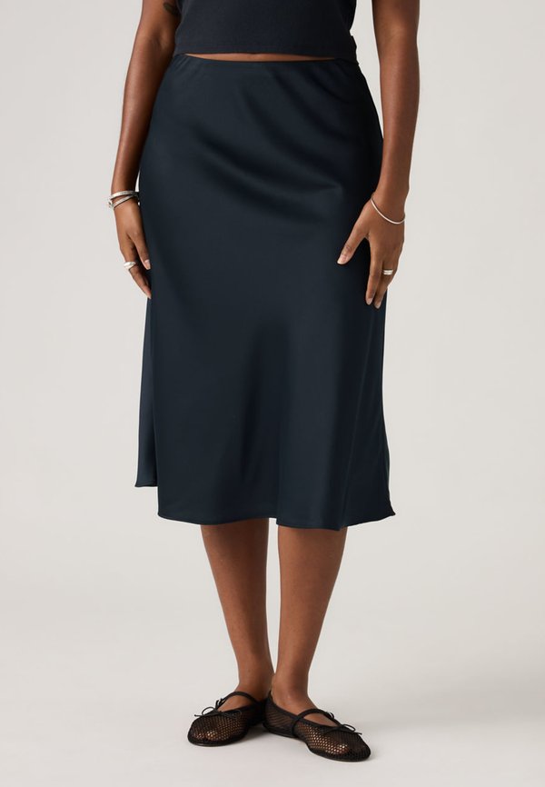 Levi's® ARIEL MIDI SLIP SKIRT - A-line skirt - anthracite night