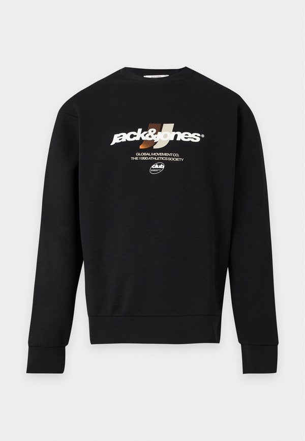 Jack & Jones JCOCLUB BRANDING CREW NECK - Sweatshirt - black