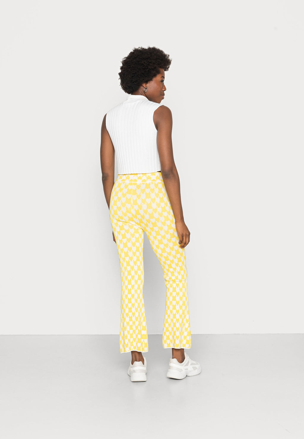 Glamorous INTARSIA WIDE LEG CROPPED TROUSER