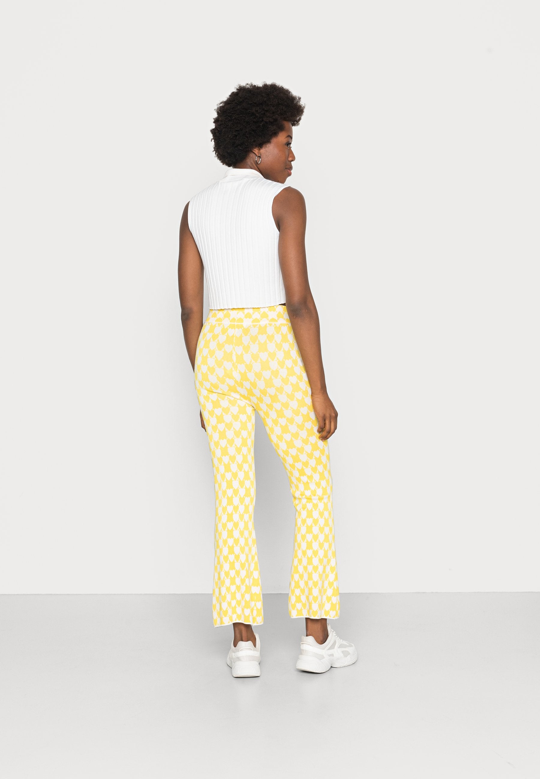 Glamorous INTARSIA WIDE LEG CROPPED TROUSER
