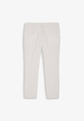 TOM TAILOR TTTAPERED RELAXED - Chinos - white taupe irregular stripe