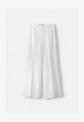 Bershka WIDE-LEG TAILORED - Trousers - white